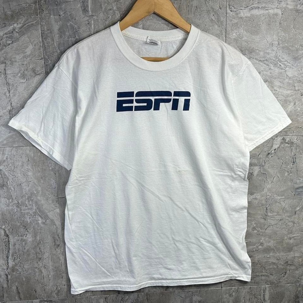 Vintage ESPN white‎ tee streetwear Men's Large 
Sports NFL athletic wear